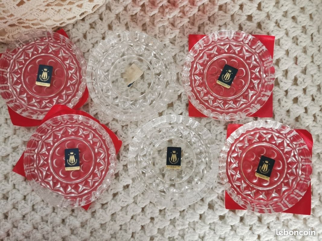 6 sous verres en cristal (image 2)