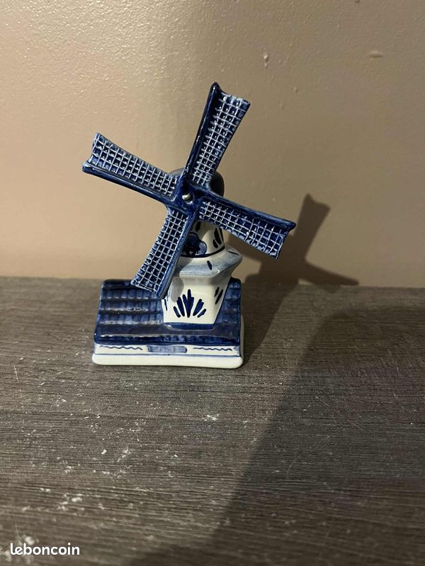 Moulin à vent miniature Delft bleu et blanc – Delfts Holland (image 1)