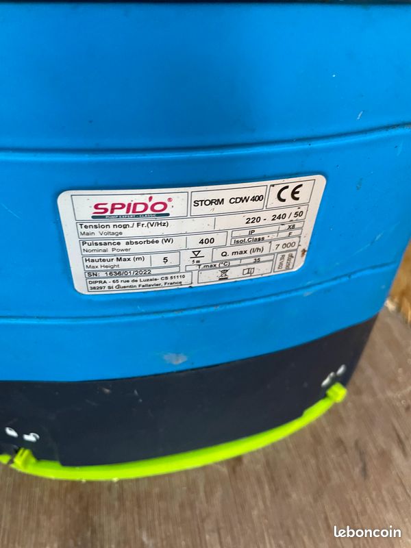 Pompe d'évacuation 3-en-1 400W pour eaux claires et eaux usées CDW (image 3)