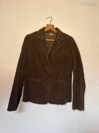 Blazer Femme Marron Foncé Machin Chose - Taille 44 (L) - Occasion Très Bon état - Style Classique