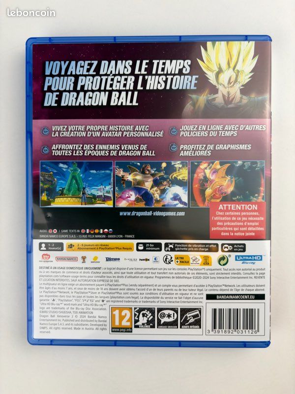 Jeu Dragon Ball Xenoverse 2 PS5 – Version Européenne, Neuf Sous Film D’origine