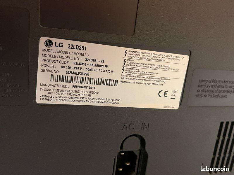 TV écran plat LG OLED, très bon état (D'occasion) à Sion pour CHF 330