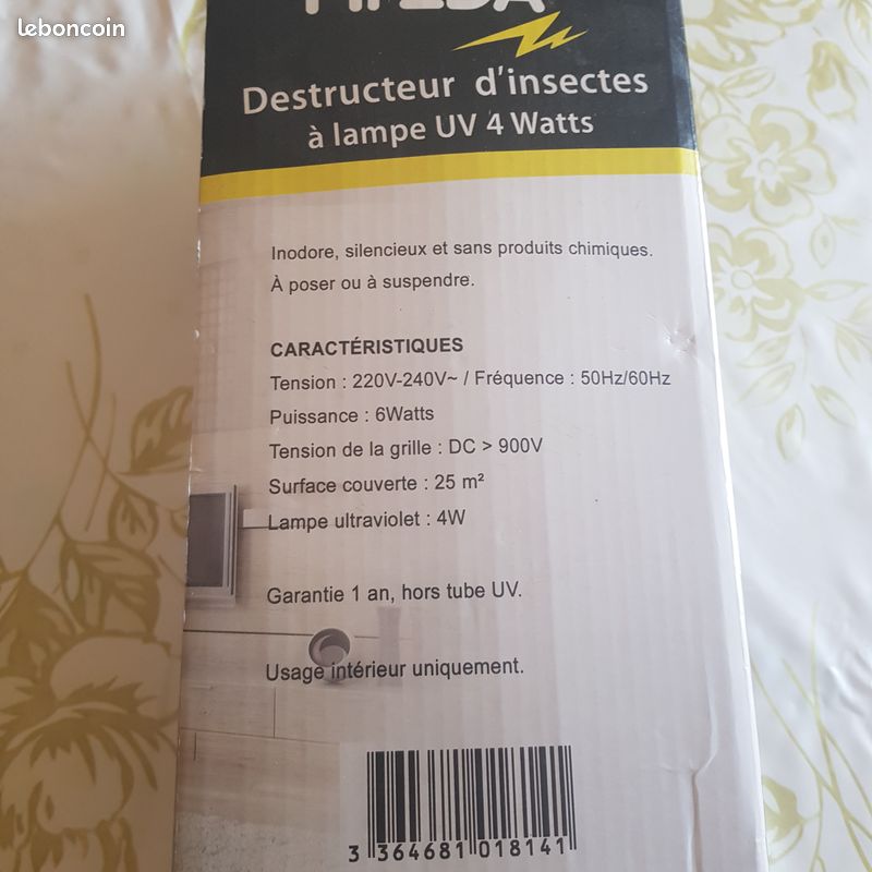 Lampe uv destructeur d'insectes (image 1)