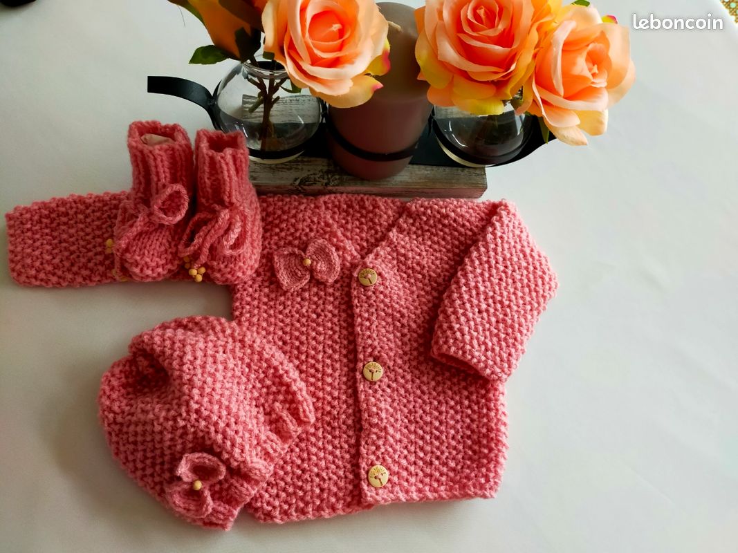 Ensemble layette fille vieux rose (image 2)