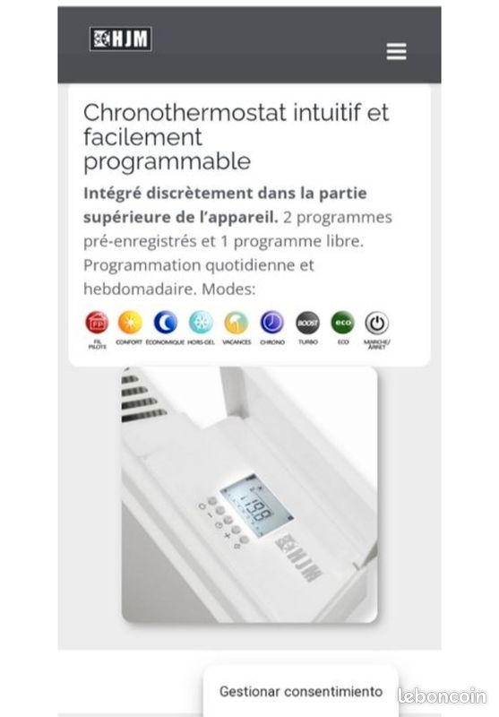 Radiateur électrique inertie céramique (image 2)