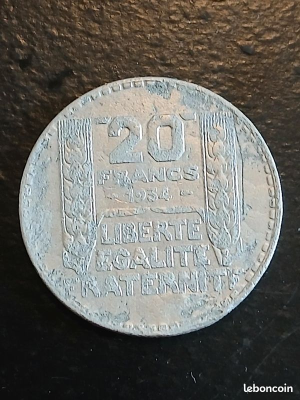 Lot de 3 pièces 20 Francs TURIN 1934 (argent) (image 5)