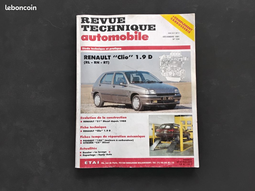 Revue technique automobile Renault clio 1,9 D (image 1)