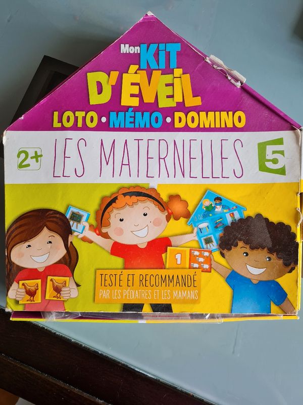 Mon kit d'éveil éducatif Loto Mémo Domino : Les Maternelles