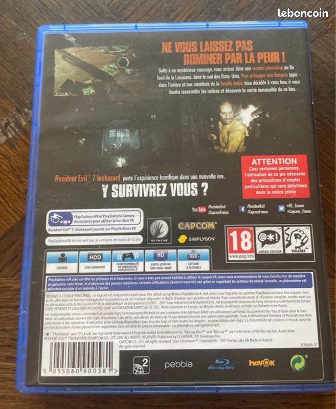 Resident Evil Biohazard ps4 (image 2)