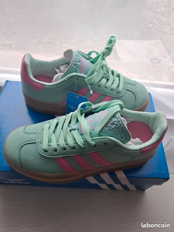 adidas gazelle silver green womens Souliers Adidas Gazelle Bold Rose/Vert/Blanc