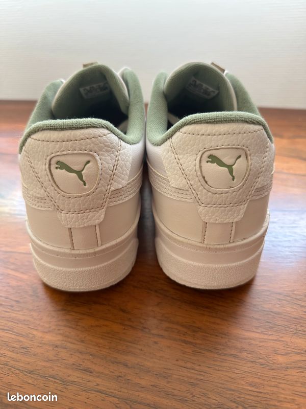 Baskets Puma mixte blanches & vertes (image 4)