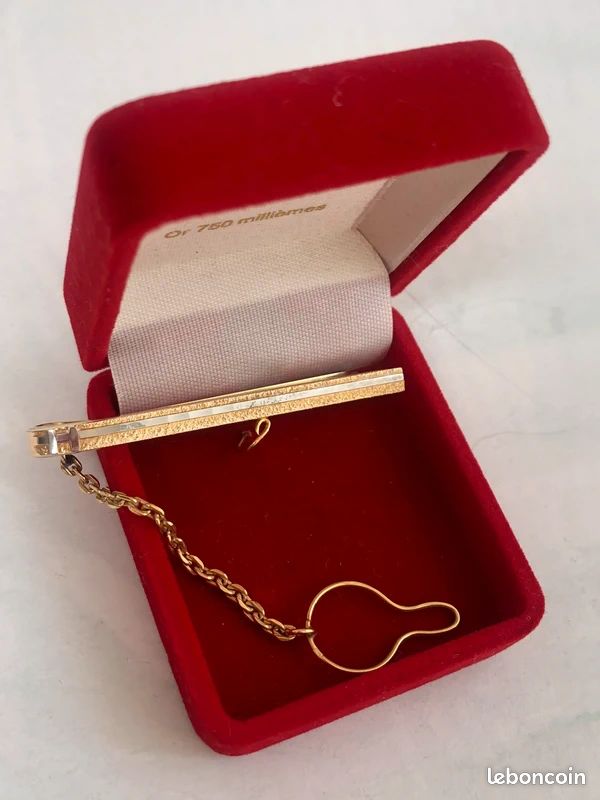 Pince à Cravate Ancienne - Bijoux Vintage - Accessoire élégant Pour Homme - Occasion