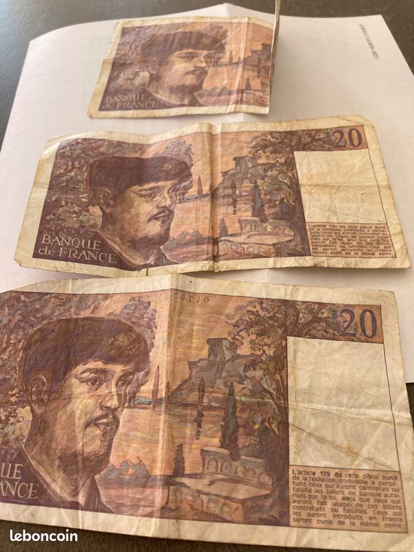 Billet 20 francs debussy 1993 l 042 type 1980 modifie france / banknote - Collection