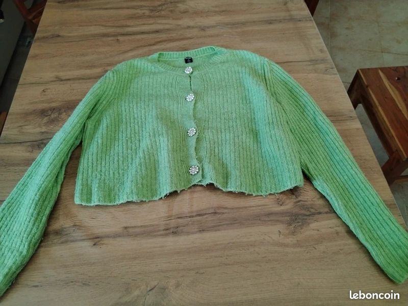 Cardigan Kiabi – M – Vert – État Très bon Vêtements