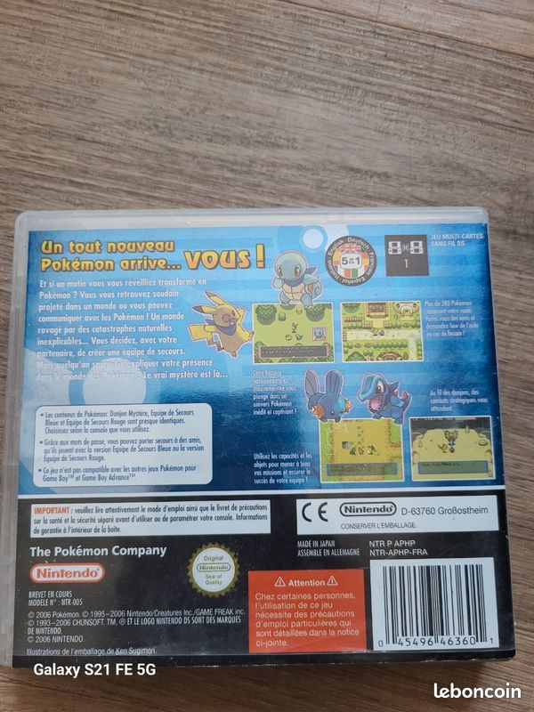 Jeu ds pokemon donjon mystere équipe de secours bleue (image 3)
