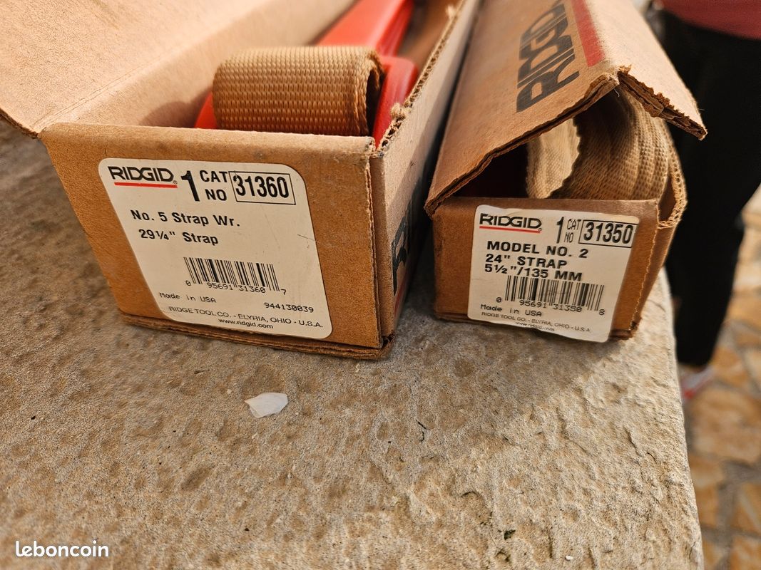 Clé à Sangle Ridgid N°5 – 18 Pouces, Capacité 7 Pouces, Outils USA, Occasion