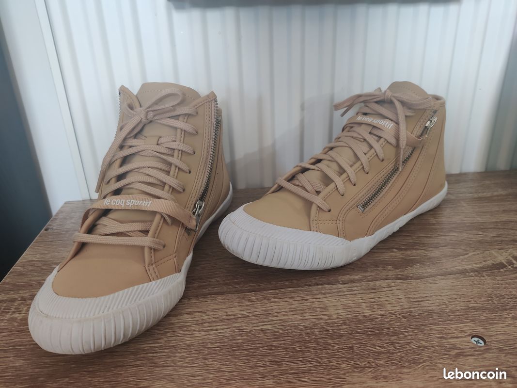 Chaussures baskets montantes camel Le Coq Sportif Taille 38