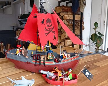 PLAYMOBIL VINTAGE 3858 Pirate Coffre Au Tresor Annee 1996 Pc03 EUR 17
