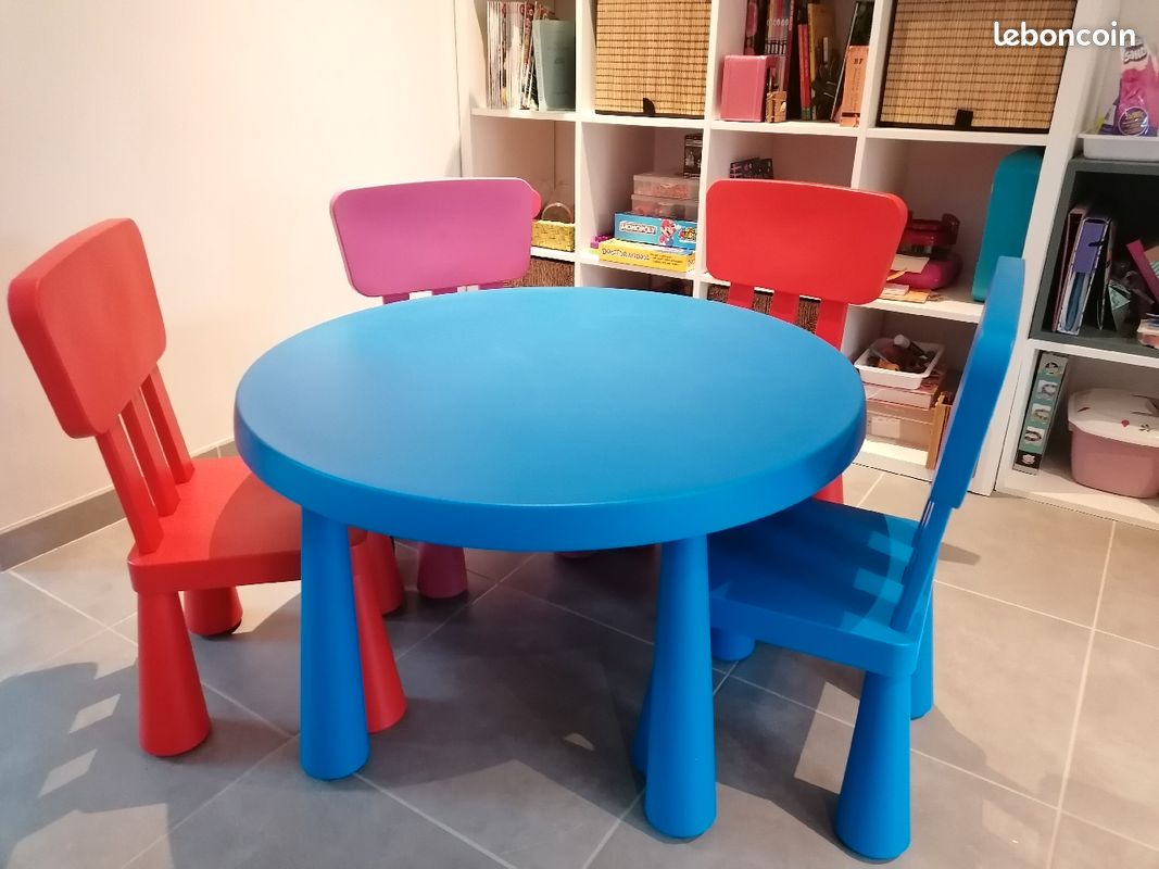 Table ronde+ 4 chaises Ikea Mobilier enfant