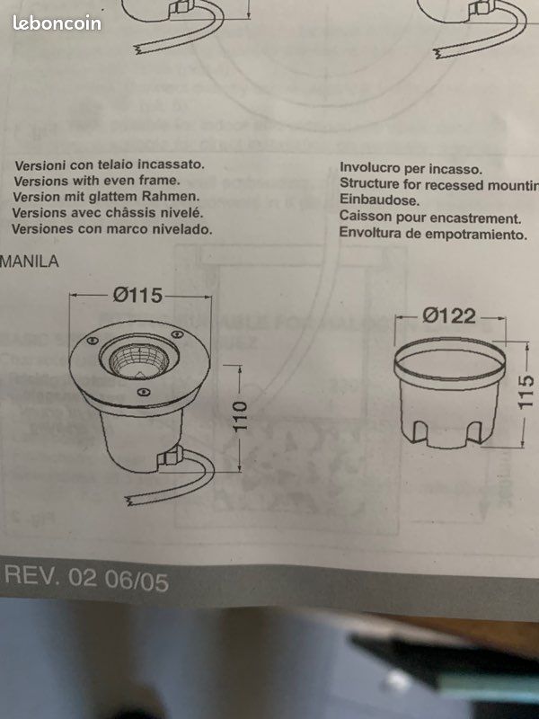 Lampes designer pour extérieur encastrable au sol Lanzini (image 2)