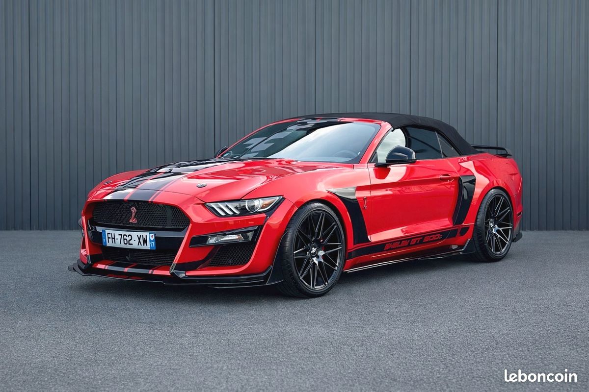 Ford Mustang Cabriolet V8 GT 5.0l - 421cv BVA6 - Look Shelby GT 500 – Full options – Jantes 20’ – Hifi Shaker + caisson basse coffre – Pack Individual – Pack Confort – Pack Sécurité – Garantie 1 an (image 3)