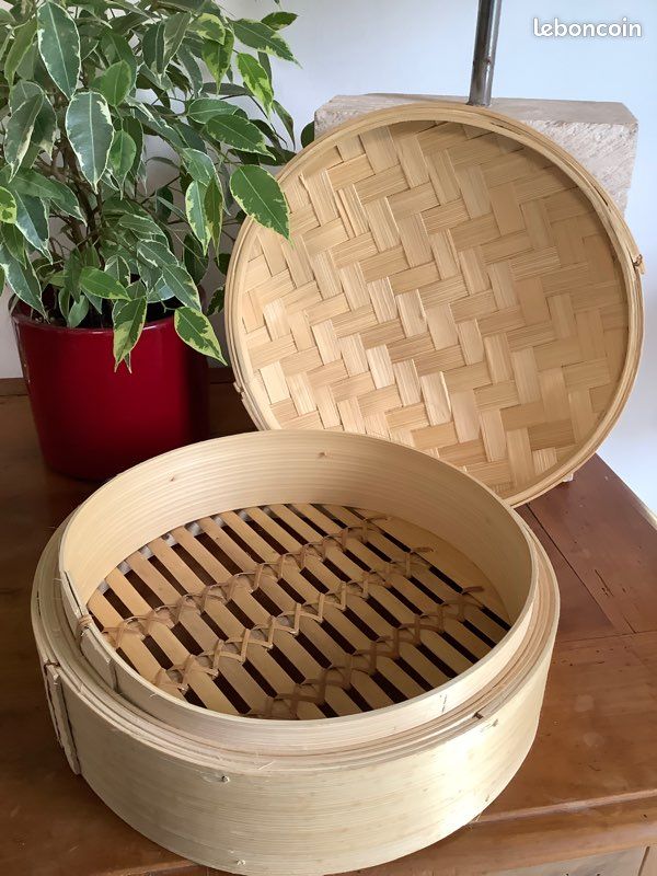 Panier vapeur en bambou , cuiseur à riz , cuiseur vapeur , cuisine asiatique , bambou naturel (image 3)