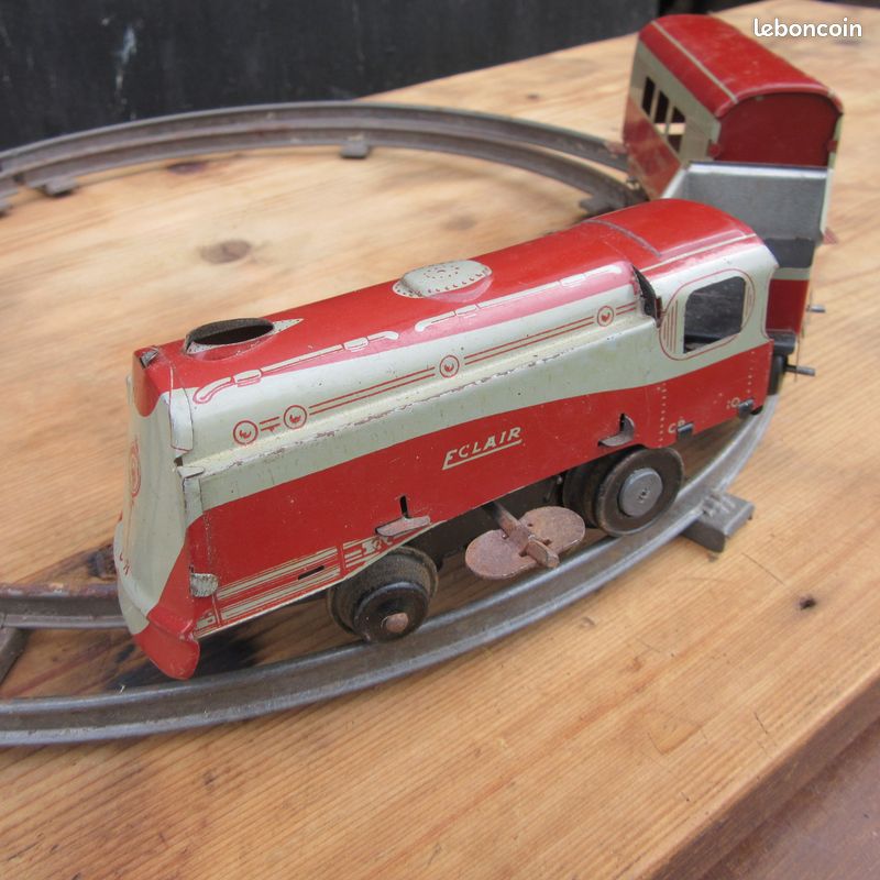 Coffret Train Mécanique CR - Train Éclair Aérodynamique En Tôle, Neuf En Boîte