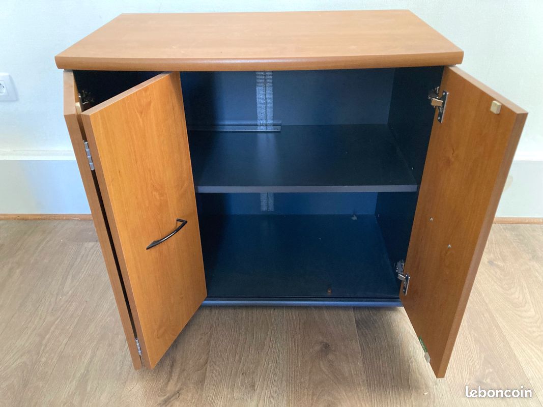 Armoire de rangement, finition merisier 80 x 71 x 48 (image 2)