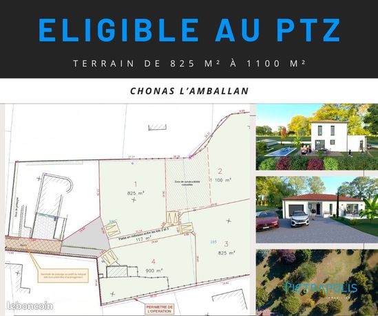 Terrain 900 m² Vienne