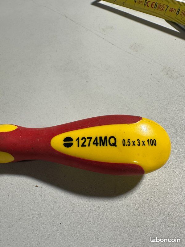 Tournevis plat conforme VDE/1000v Beta 1274MQ 0,5x3x100 (image 2)