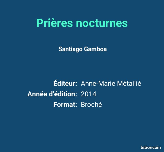 Prières nocturnes - Santiago Gamboa (image 2)