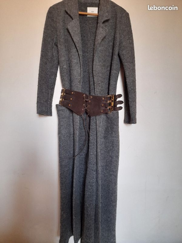 MANTEAU FEMME " MING " GRIS t 40 TRÈS LONG TBÉ VISUEL ET PROPRETÉ VENDU 10 EUROS (image 6)