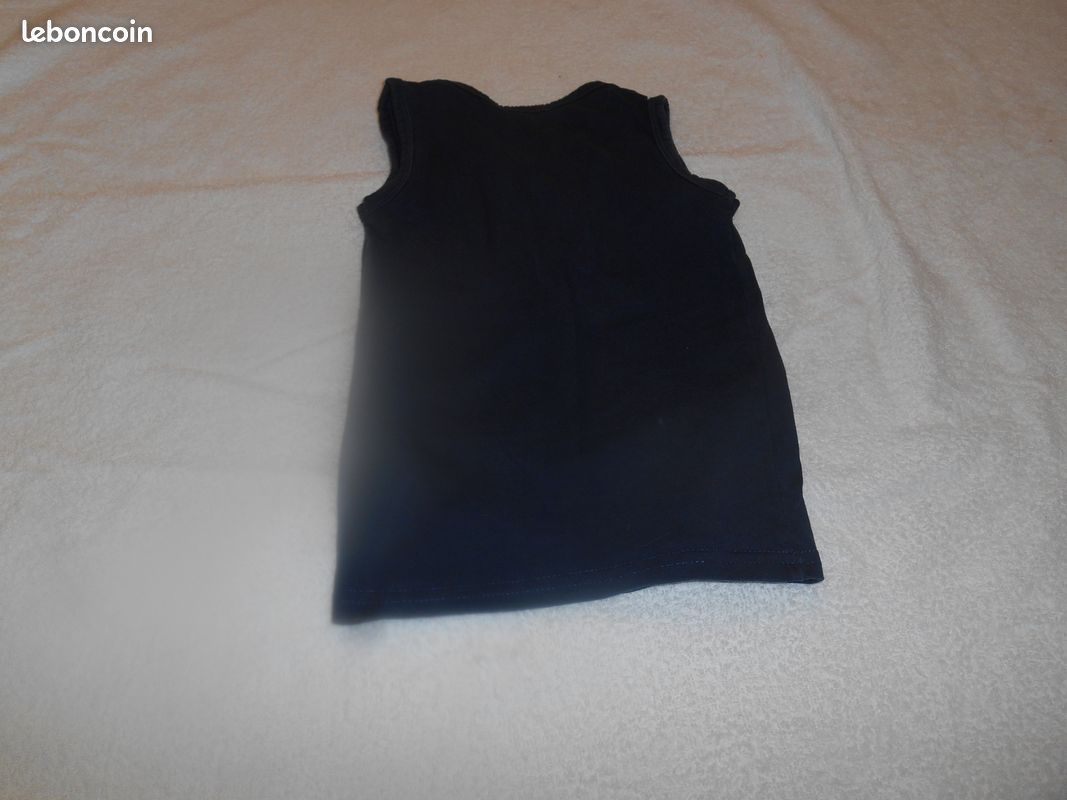 T-shirt, bleu marine, forme marcel, 4 ans, 1 euros (image 3)