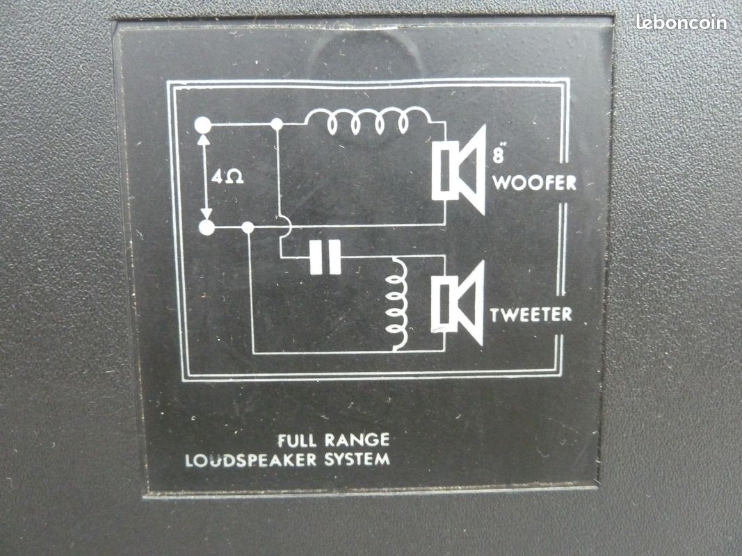 Paire d'enceintes hifi PHILIPS vintage / 2 VOIES - En parfait état cosmétique et de fonctionnement (image 4)