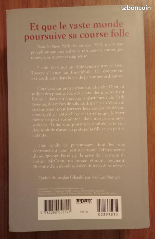 Et que le vaste monde poursuive sa course folle – Colum McCann (image 3)