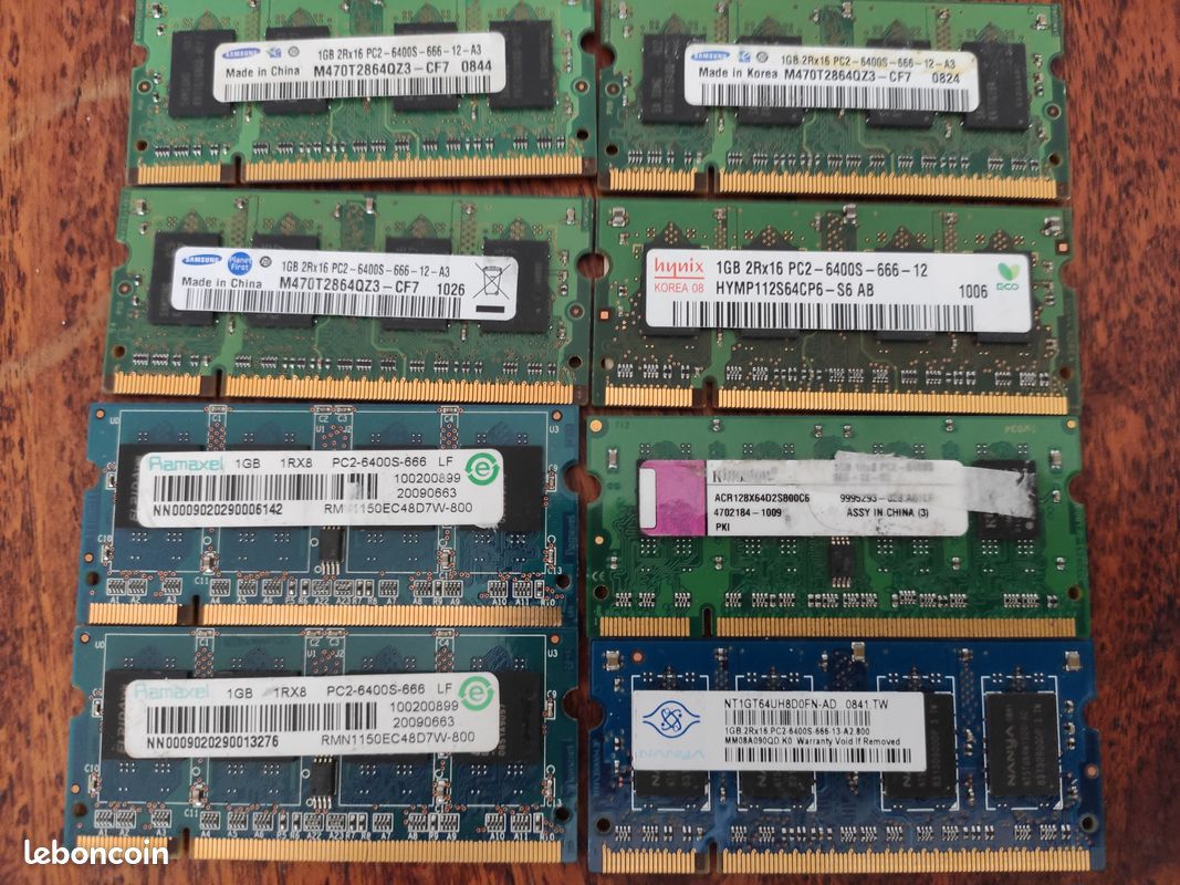 DDR2 Mémoire RAM 1Go pour PC Portable (image 3)