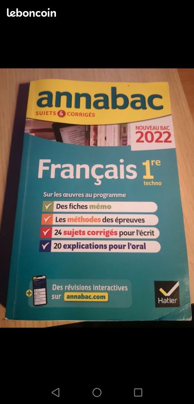 Annabac Français 1ere techno (image 1)