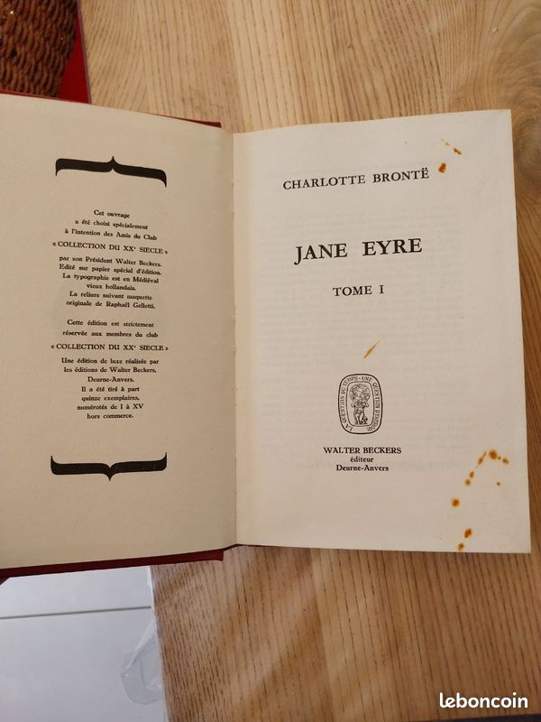 Livre ancien charlotte bronte jane eyre (image 5)