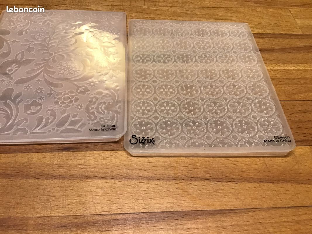 Scrapbooking sizzix embossing folders rayher 2 plaques pour textures (image 3)