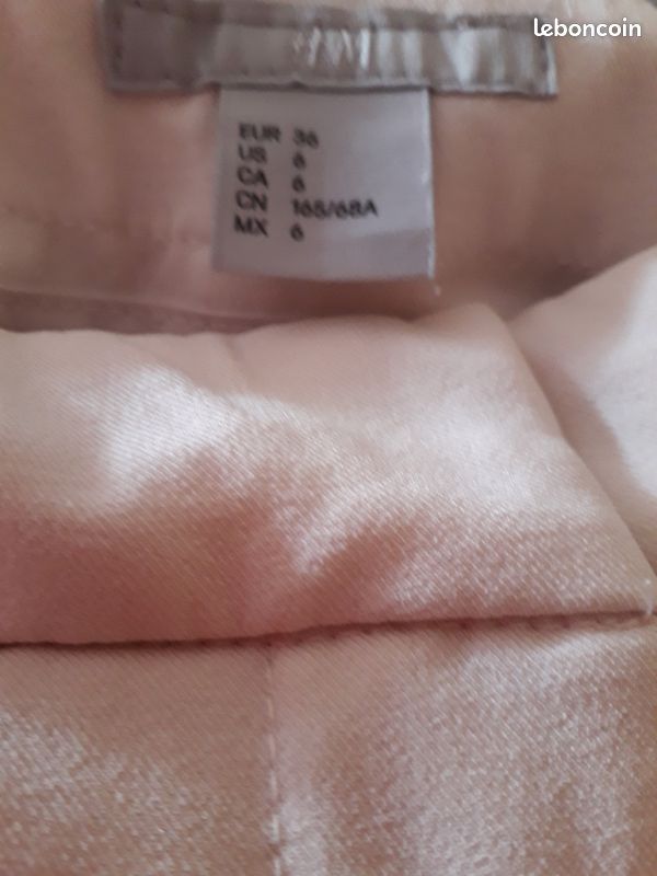 Pantalon femme blanc cassé Taille 36 (image 3)