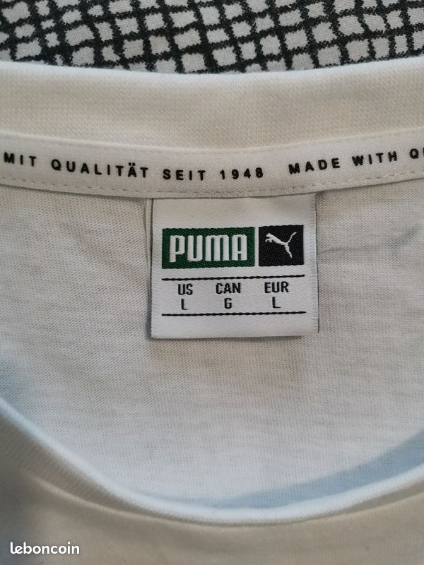 Tee-shirt Puma gris taille L (image 4)