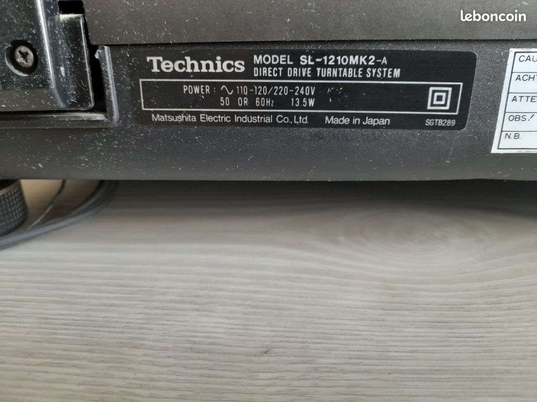 Vend platines technique 1210Mk2 ORIGINAL MADE IN JAPON (image 8)