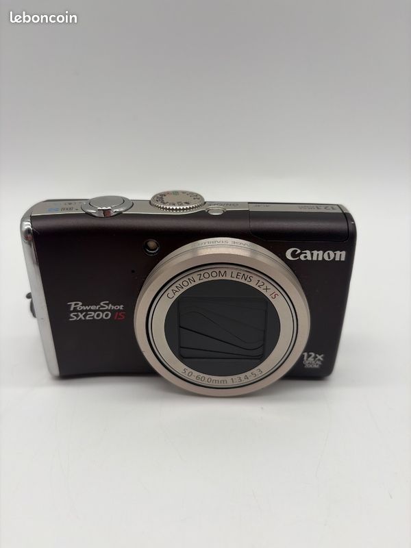 Appareil photo Canon PowerShot SX200 IS - Fonctionnel avec chargeur et carte SD #U106 (image 2)