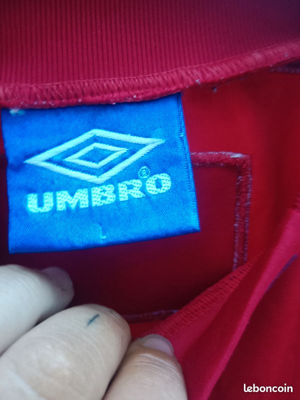 VINTAGE* MAGNIFIQUE Maillot de FOOTBALL du club anglais de MANCHESTER UNITED Années 2000 (Maillot porté) AFFAIRE À NE PAS RATER TRÈS RARE (image 5)