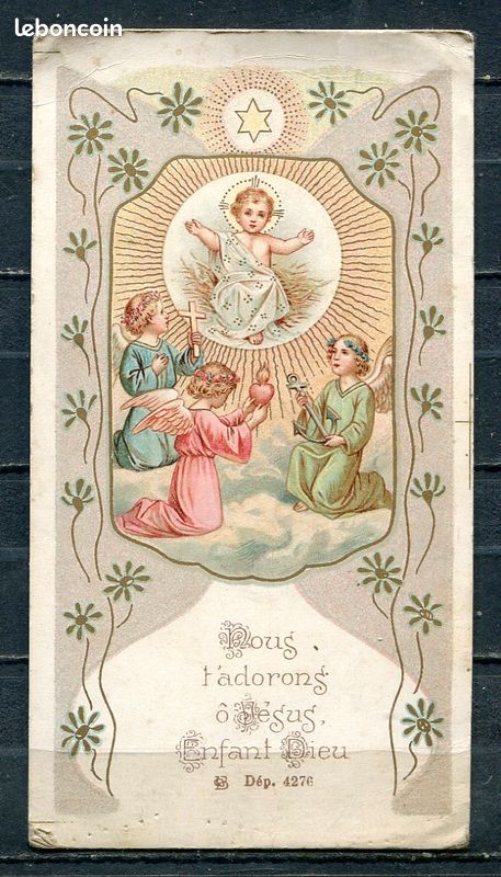 Image pieuse religieuse religion catholique Souvenir communion profession de foi plcol BA1 (image 1)