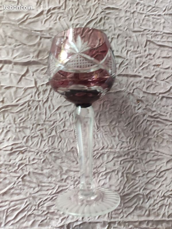 Lot de 6 verres ROEMER Vintage en cristal taillé coloré.Pologne (image 4)