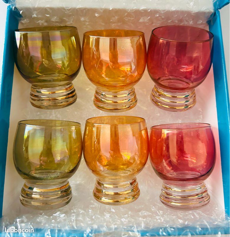 6 Verre A Eau Lot De 6 Verres Colorés 425 Ml Grand Verre À Cocktail