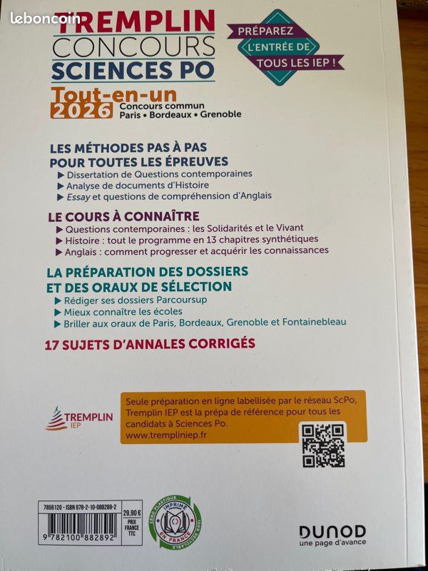 Manuel TREMPLIN CONCOURS SCIENCES PO TOUT EN UN (image 3)