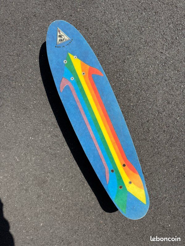 Skateboard Vintage Années 1970 - Made In Taiwan - Jouet Ancien Ou Déco Rétro - Occasion