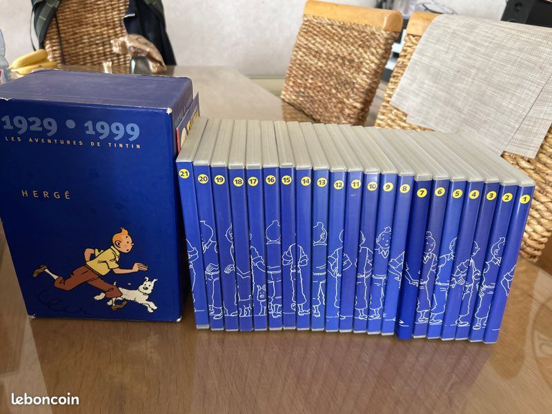 Coffret 21 DVD – Les Aventures de Tintin (Hergé) – Collection complète 1 à 21 (image 1)